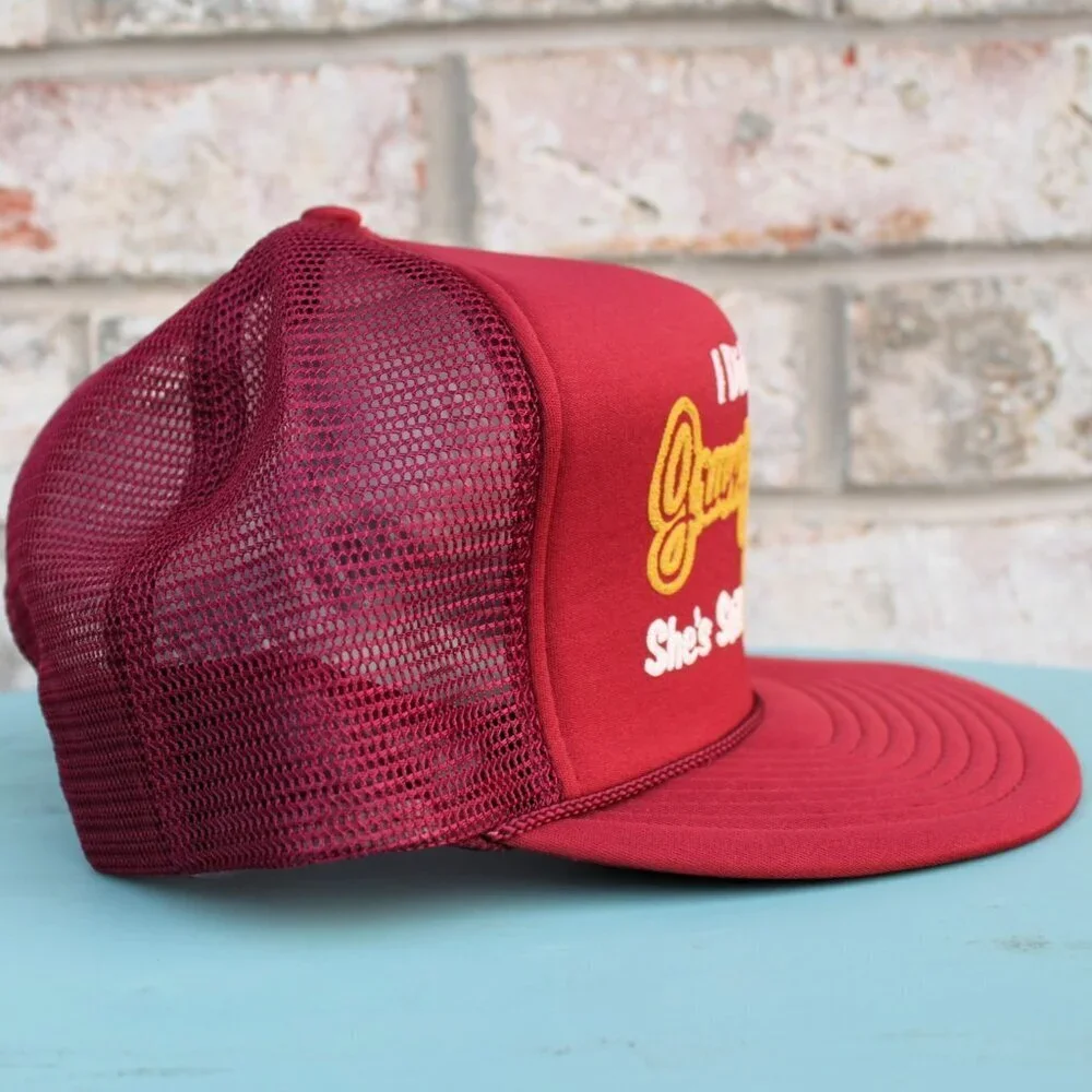 Retro Trucker Hat Comical Double Snapback